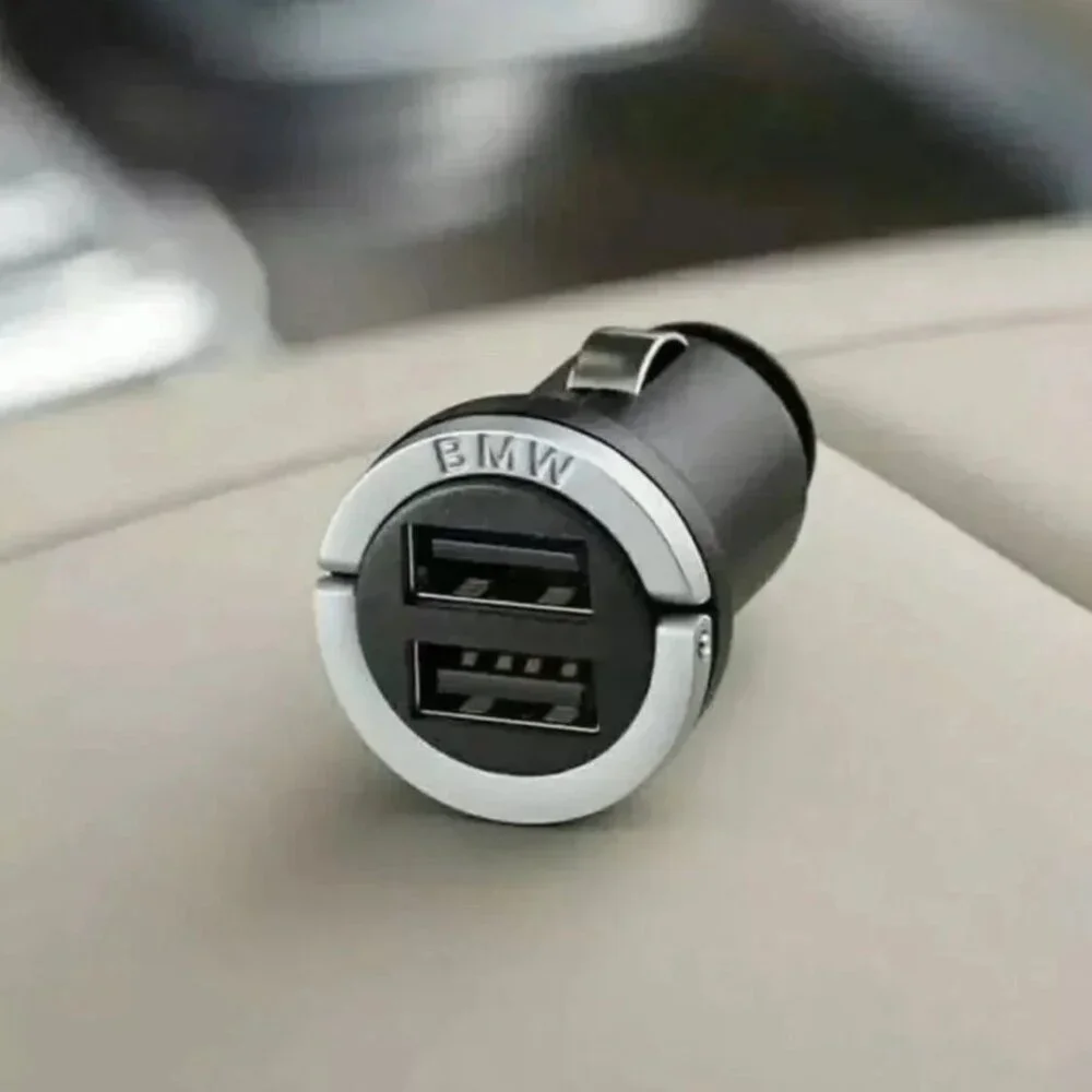 Dual USB Mobile Phone Charger for BMW, Genuine 84109363321 Cigarette Socket